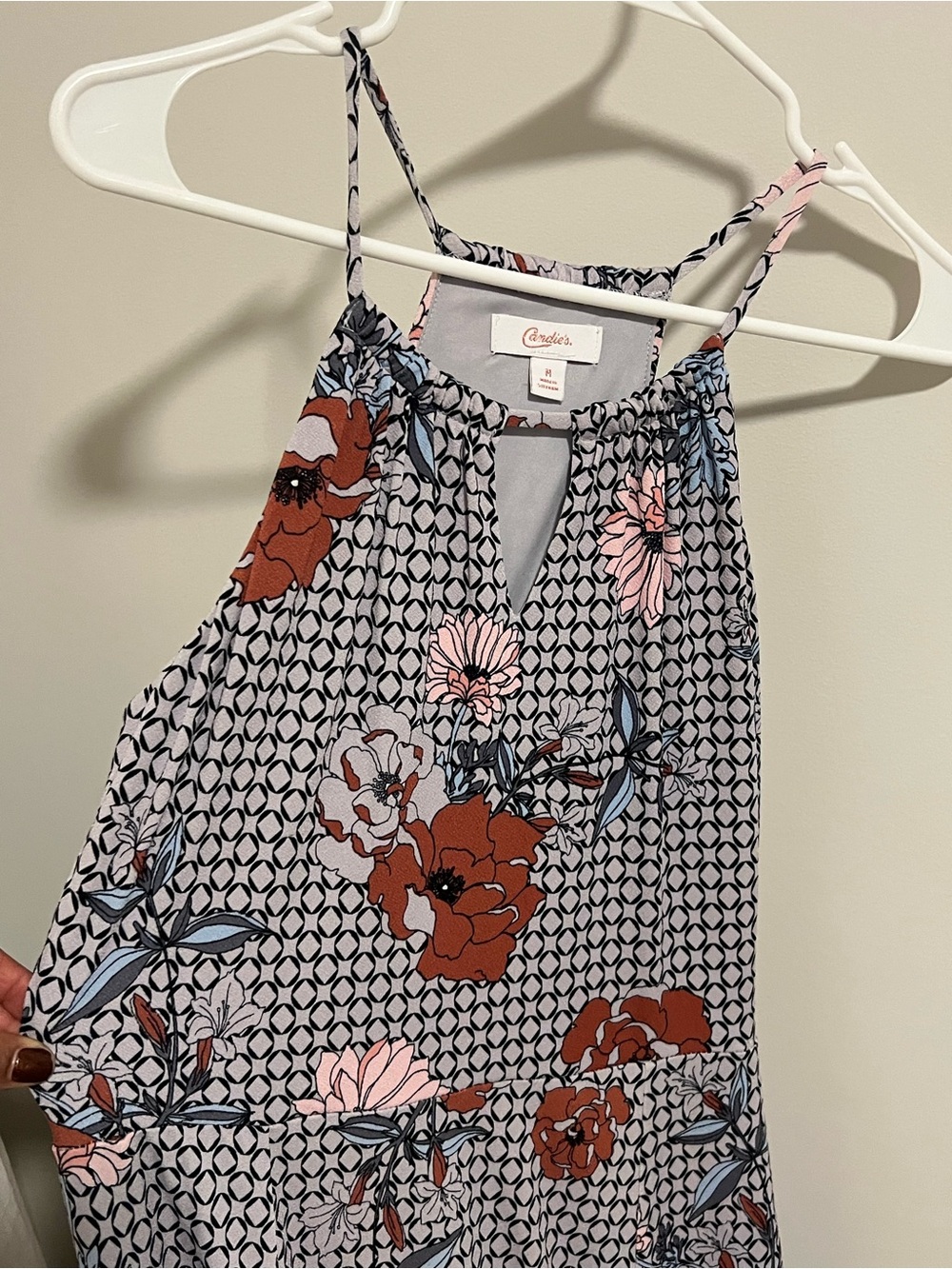 Candies Floral Maxi Dress w/Front Slit. Medium.